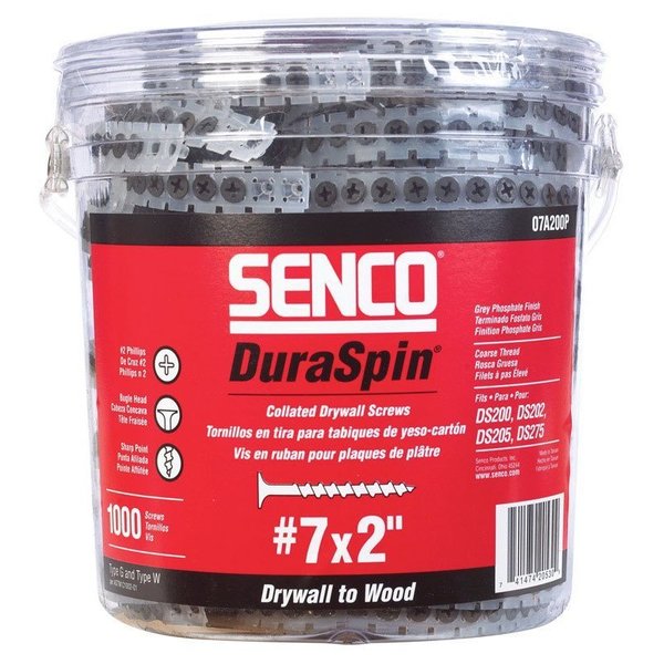 Senco Drywall Screw, #7 x 2 in, Phillips Drive 07A200P | Zoro